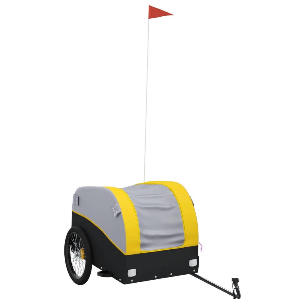 Bicycle trailer black and yellow 45 kg iron