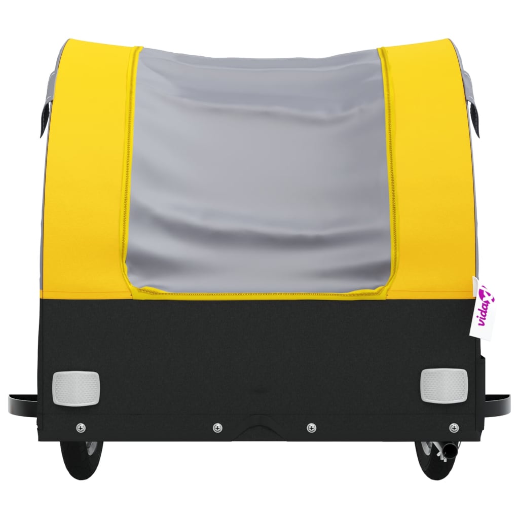 Bicycle trailer black and yellow 45 kg iron