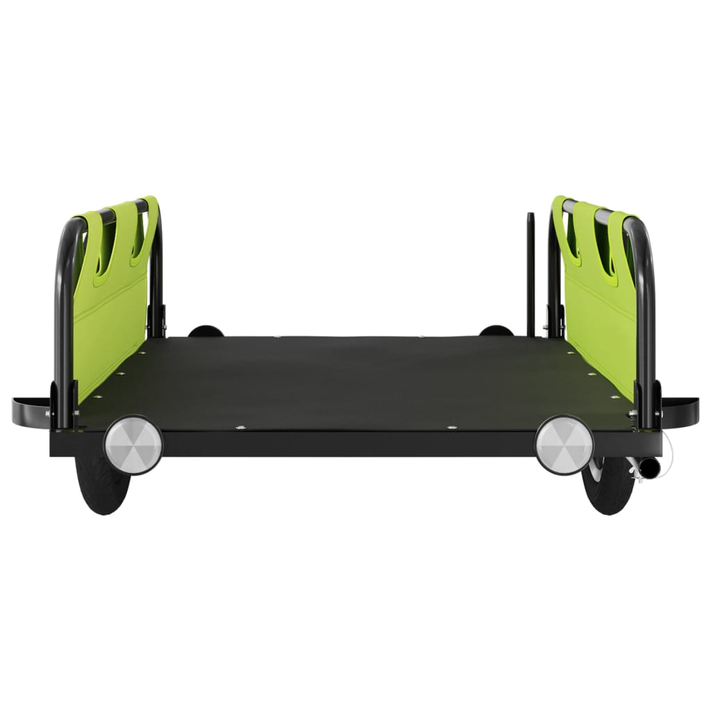 Bicycle trailer green Oxford fabric and iron
