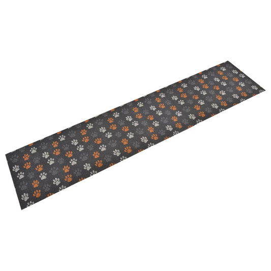 Kitchen rug washable paws 60x300 cm velvet