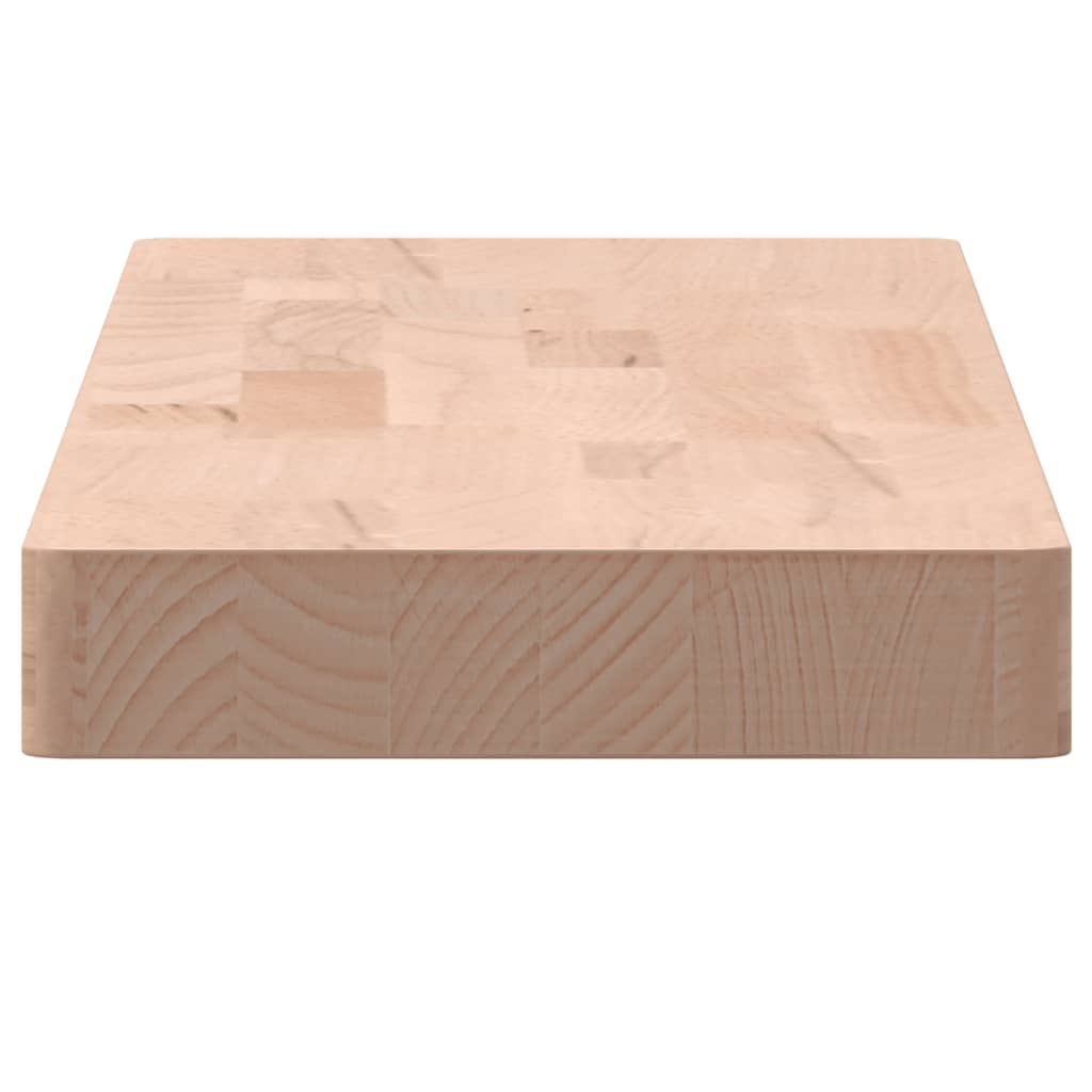 Wall shelf 80x20x4 cm solid beech wood