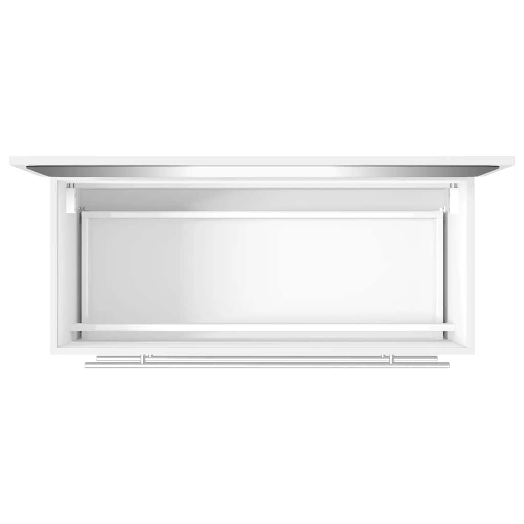 Bathroom cabinet with mirror white wood material