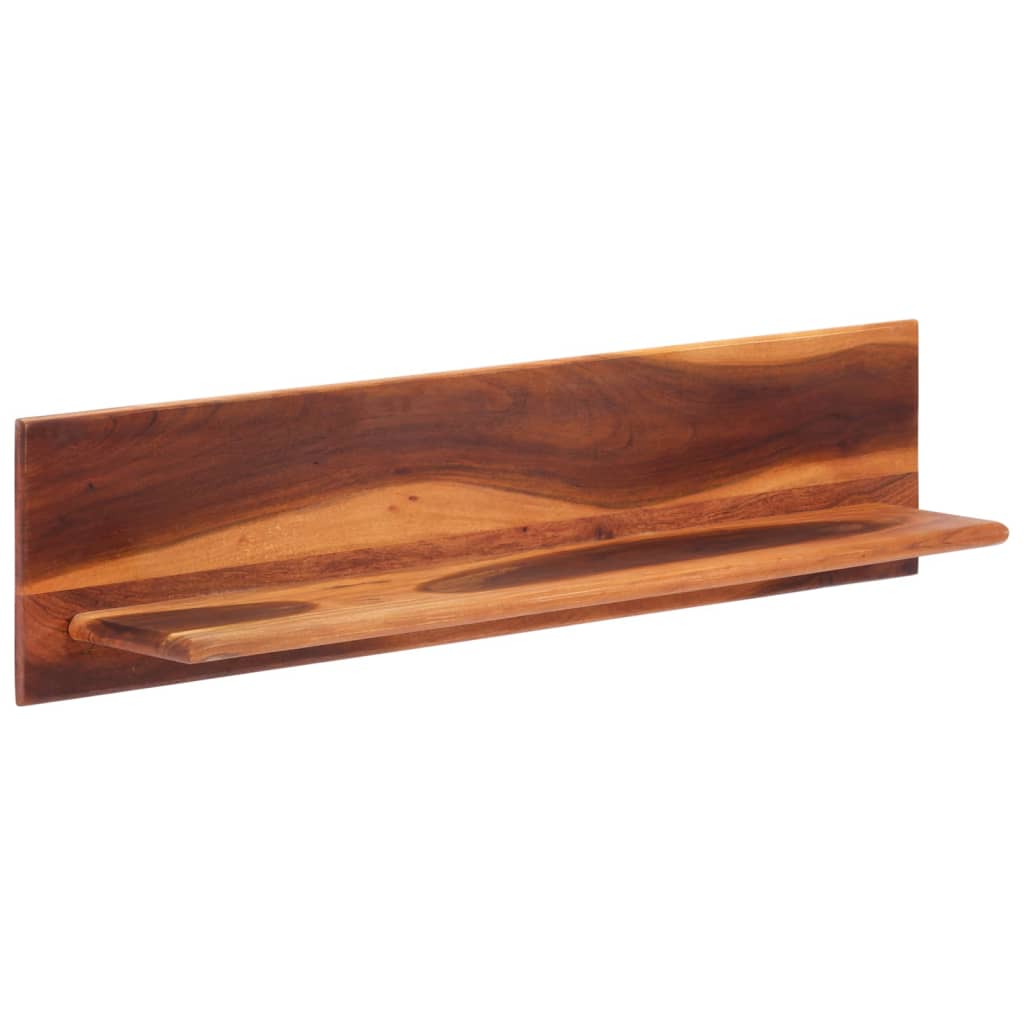 Wall shelves 2 pieces 112x20x26 cm solid acacia wood