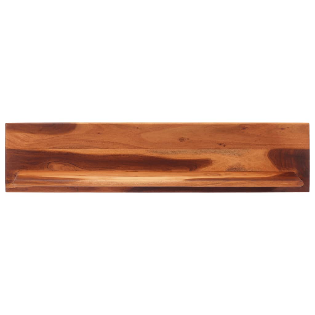 Wall shelves 2 pieces 112x20x26 cm solid acacia wood