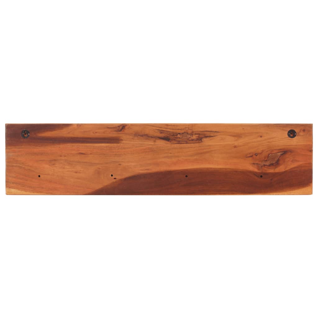 Wall shelves 2 pieces 112x20x26 cm solid acacia wood