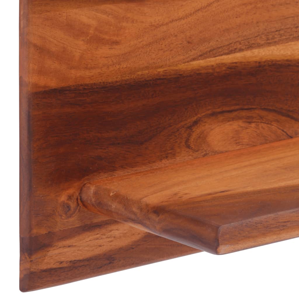 Wall shelves 2 pieces 112x20x26 cm solid acacia wood