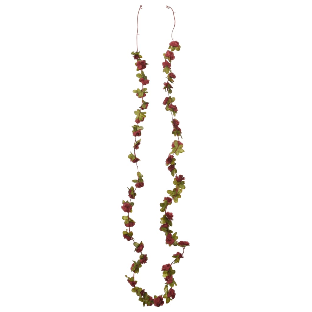 Artificial flower garlands 6 pcs. Wine red 250 cm