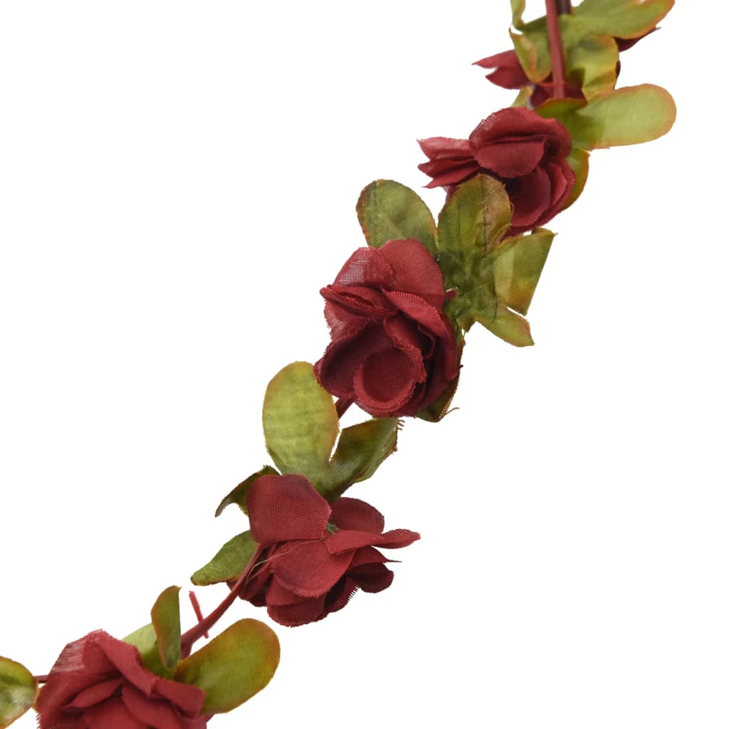Artificial flower garlands 6 pcs. Wine red 250 cm