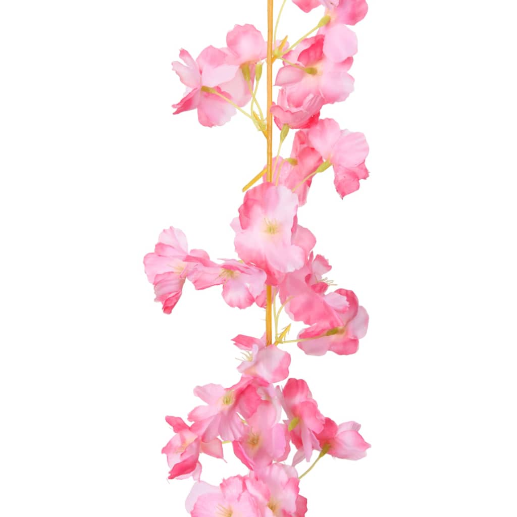 Weihnachtskränze Blumen 6 Stk. Dunkelrosa 180 cm
