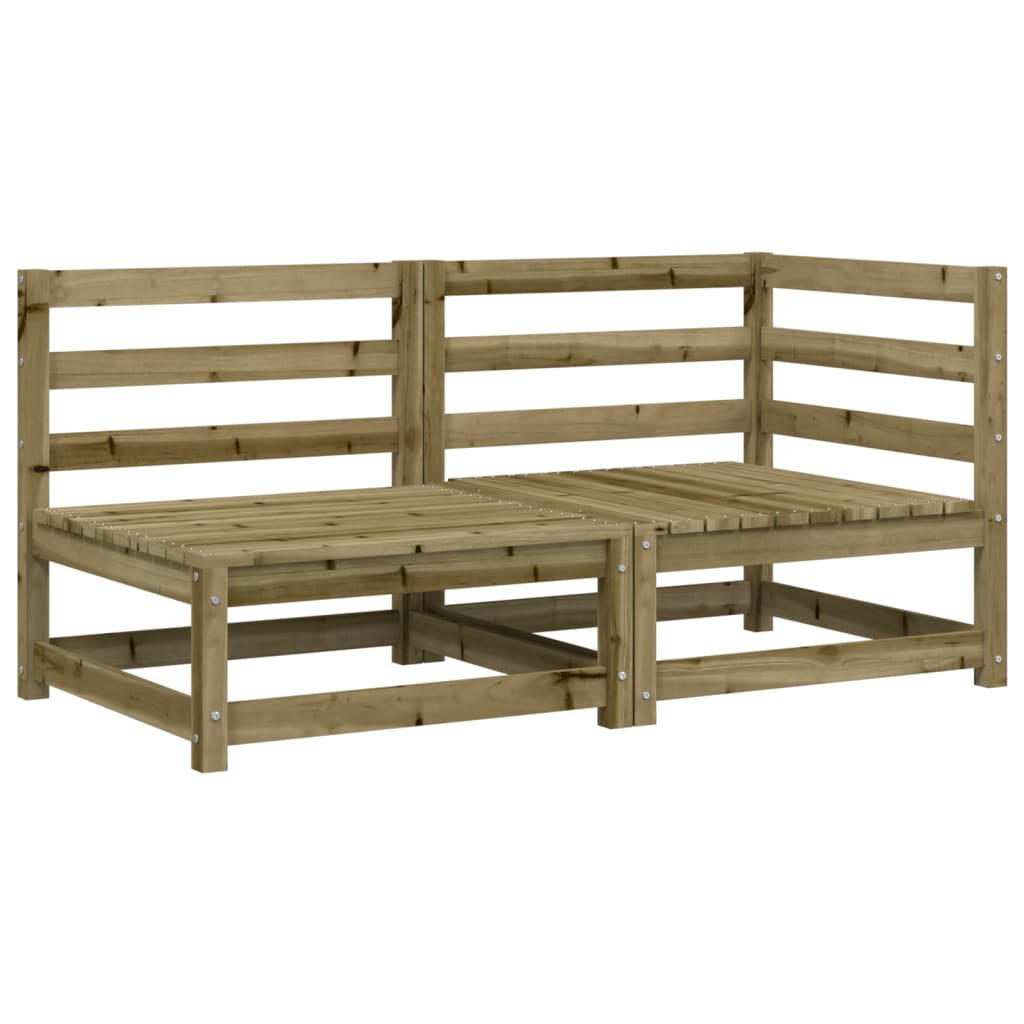 Garden sofa 2-seater impregnated pine wood