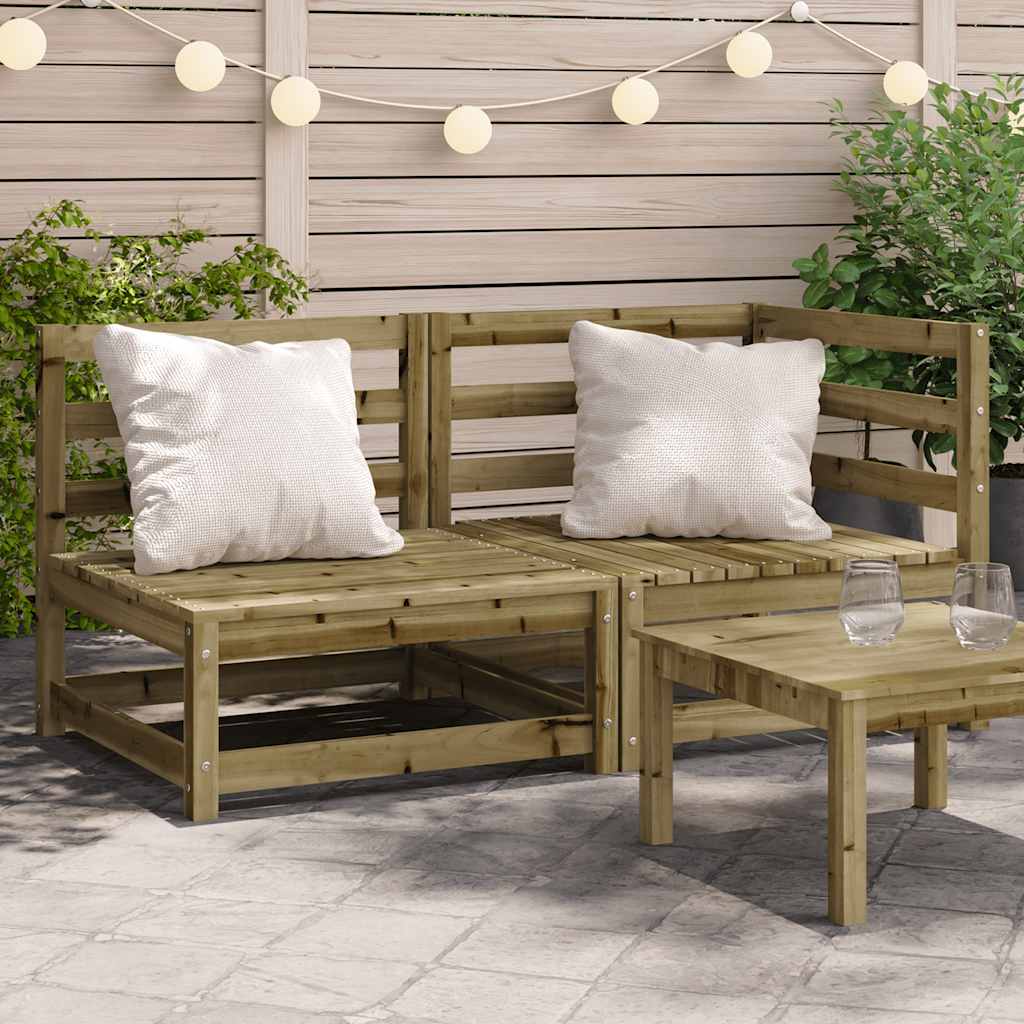 Garden sofa 2-seater impregnated pine wood