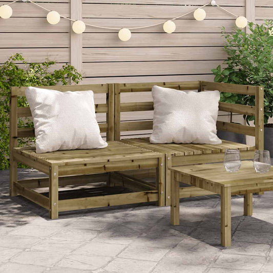 Garden sofa 2-seater impregnated pine wood