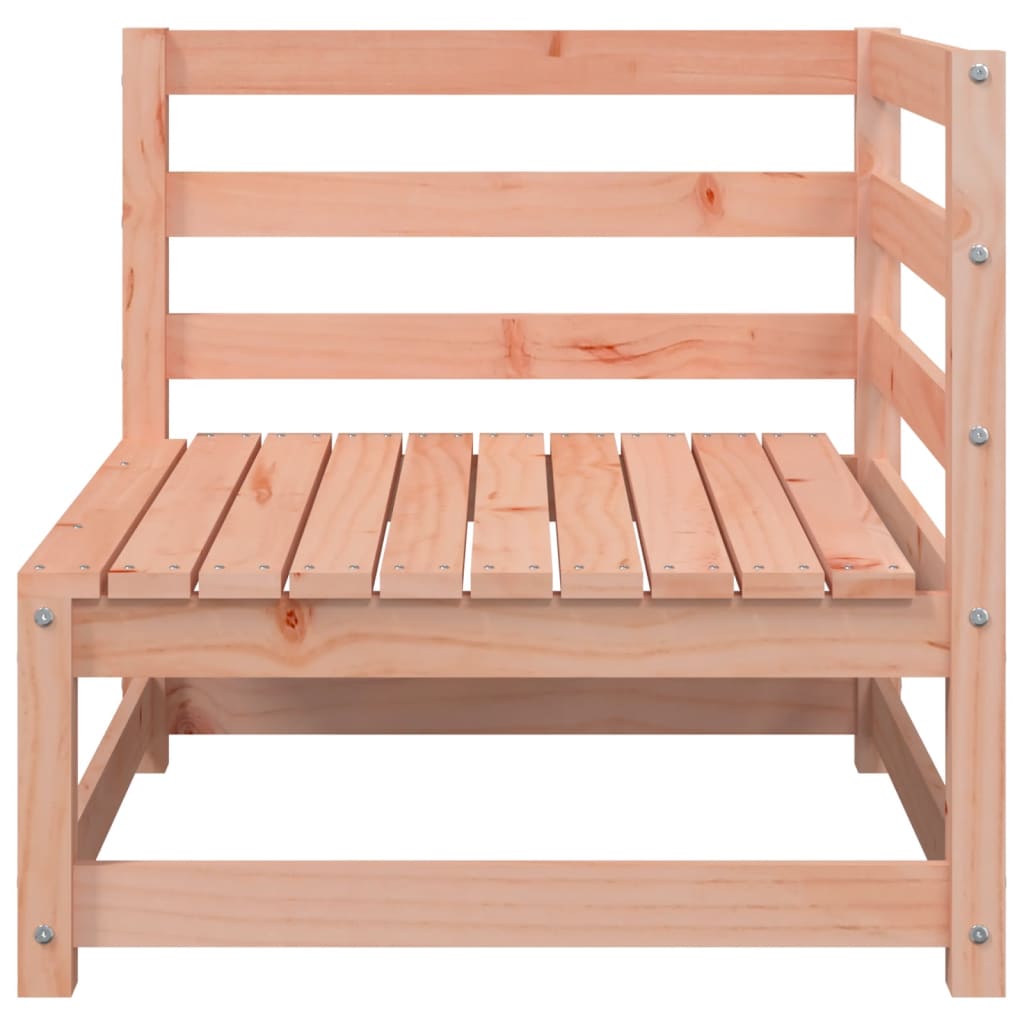 Garden sofa with stool 2-seater solid Douglas fir wood