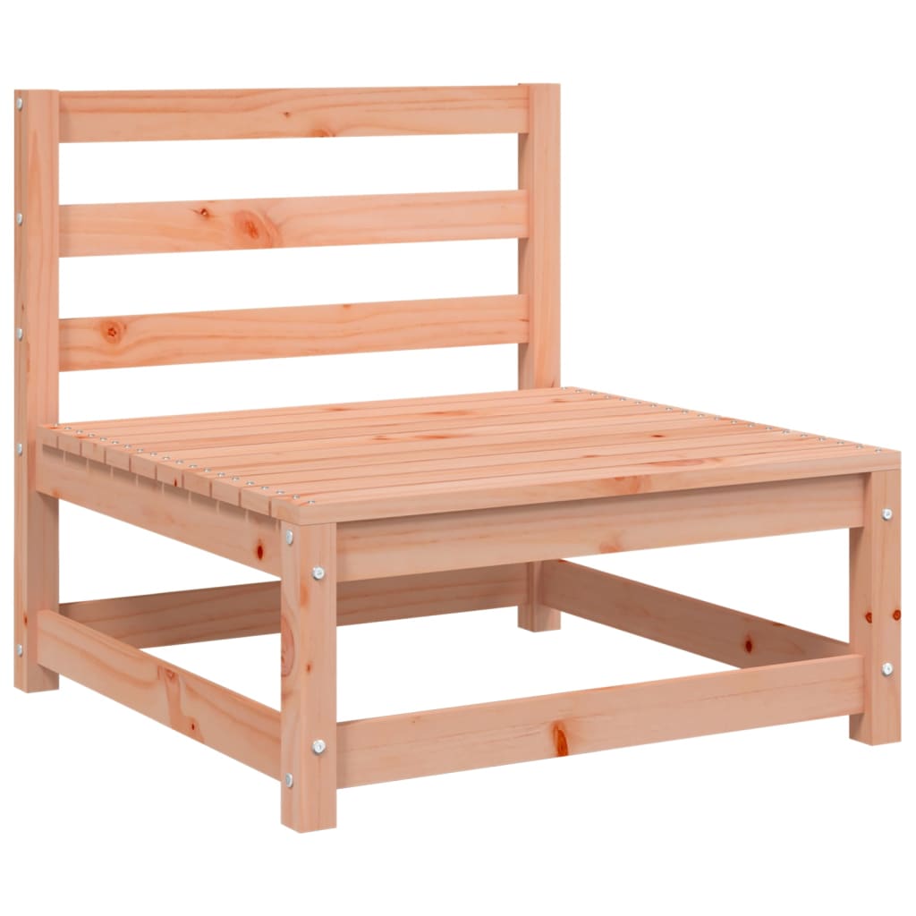 Garden sofa with stool 2-seater solid Douglas fir wood