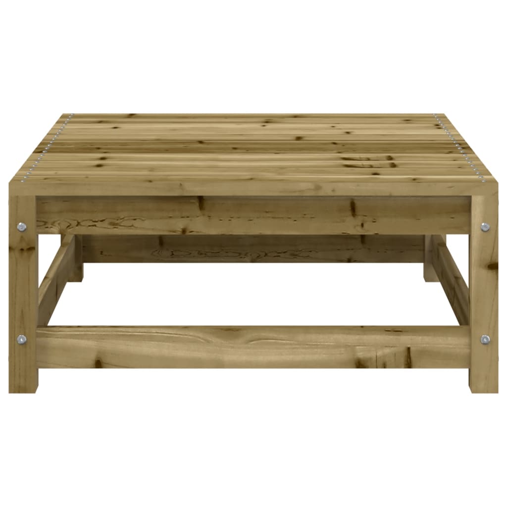 Canapé de jardin avec tabouret 2 places en bois de pin imprégné