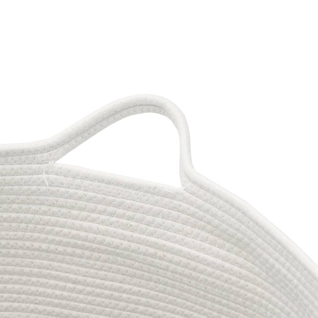 Laundry basket gray and white Ø55x36 cm cotton
