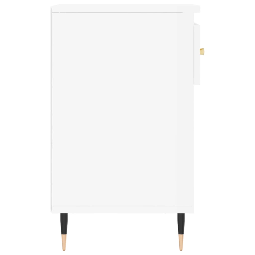 Shoe rack high-gloss white 102x36x60 cm made of wood