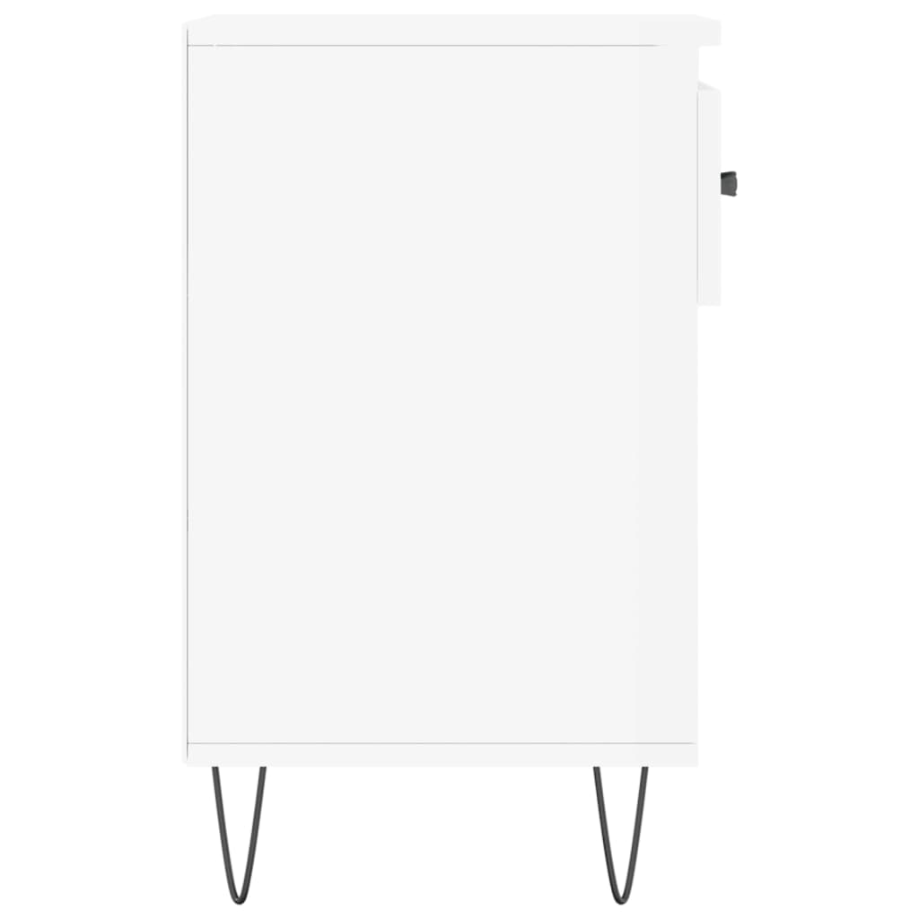 Shoe rack high-gloss white 102x36x60 cm made of wood