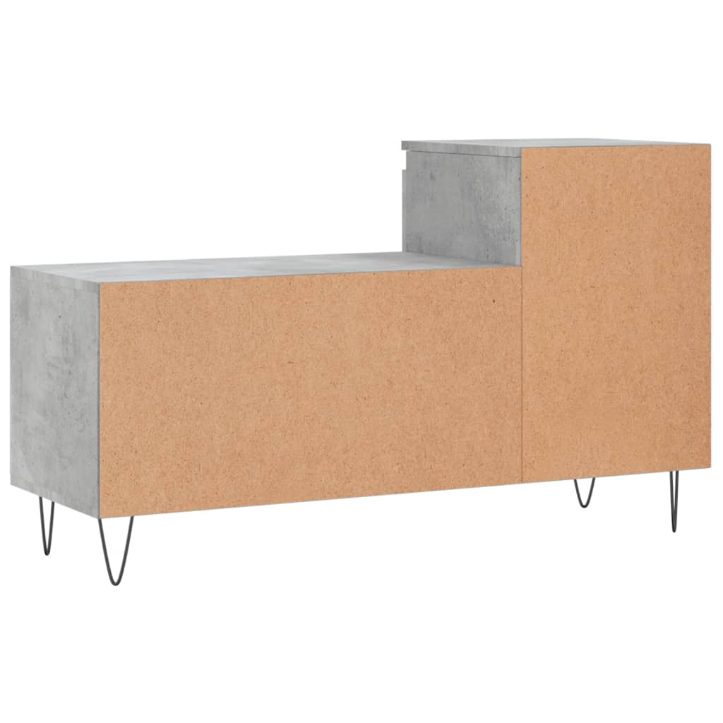 Shoe rack concrete gray 102x36x60 cm made of wood