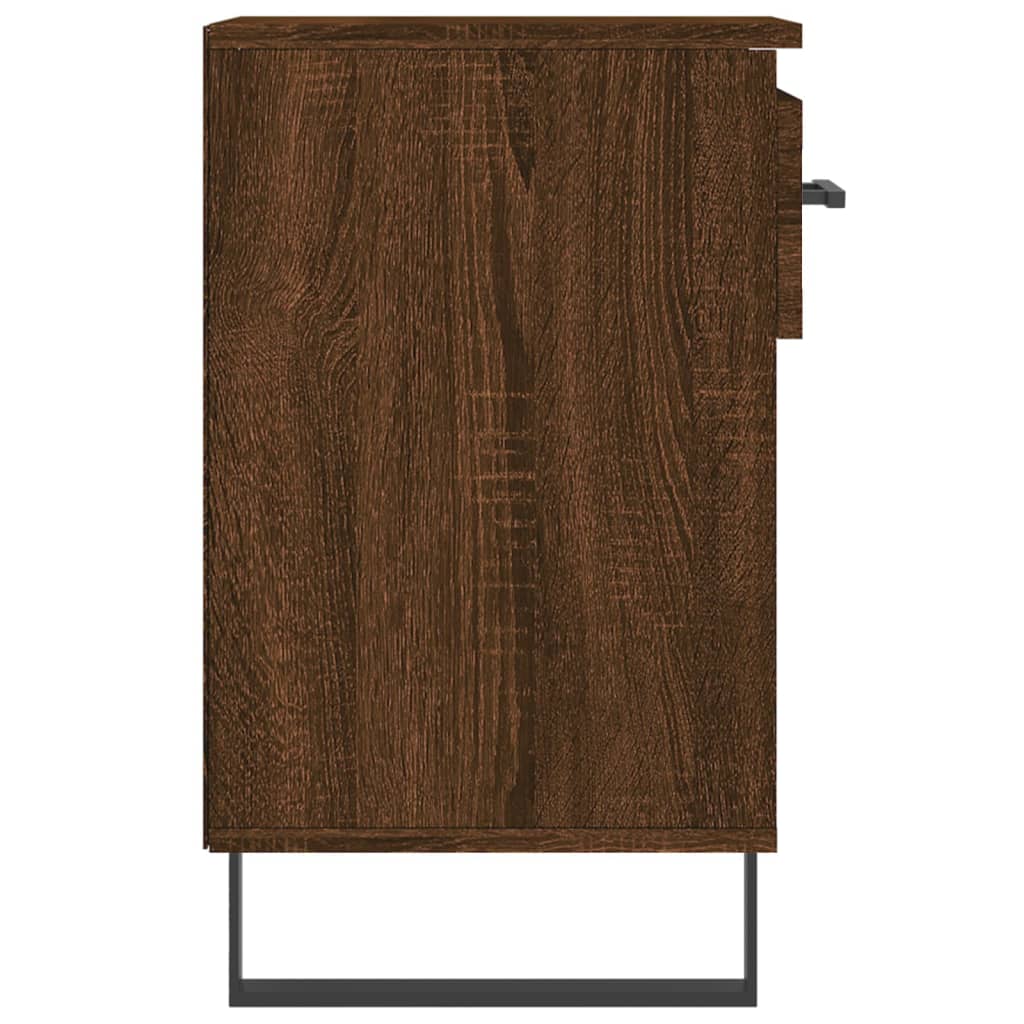Étagère à chaussures aspect chêne marron 102x36x60 cm en bois