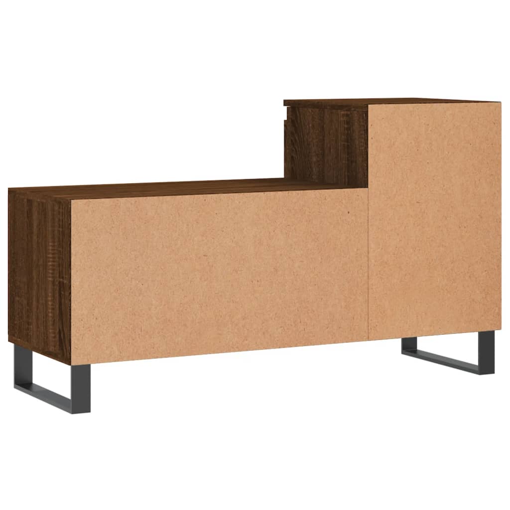 Étagère à chaussures aspect chêne marron 102x36x60 cm en bois