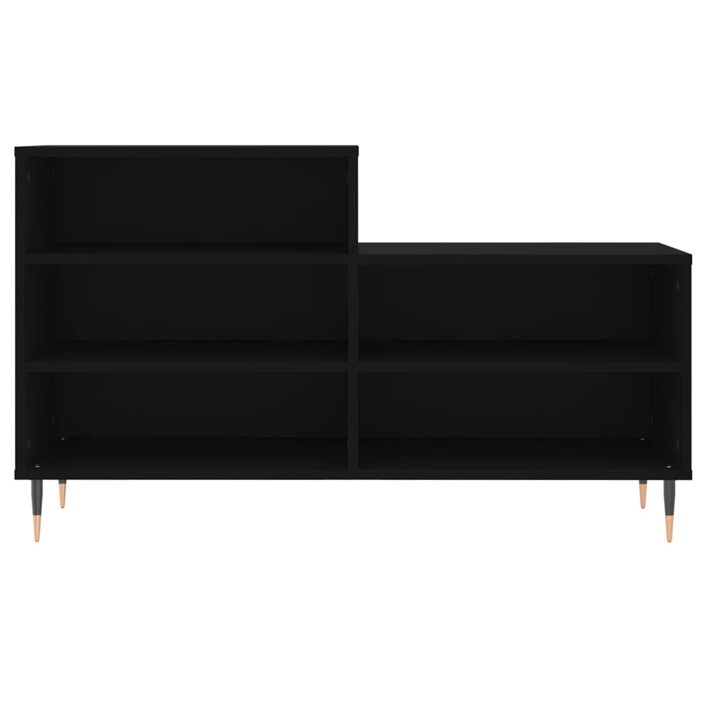 Étagère à chaussures noir 102x36x60 cm en bois