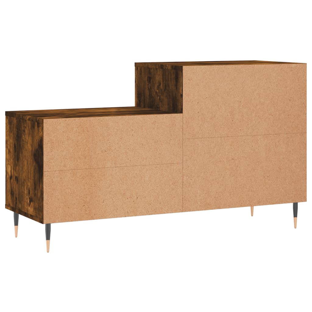 Étagère à chaussures chêne fumé 102x36x60 cm en bois