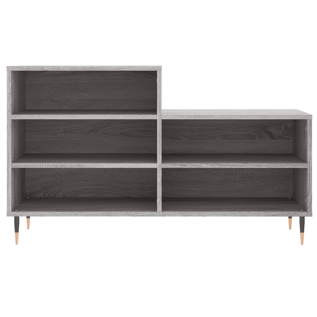 Étagère à chaussures gris Sonoma 102x36x60 cm en bois