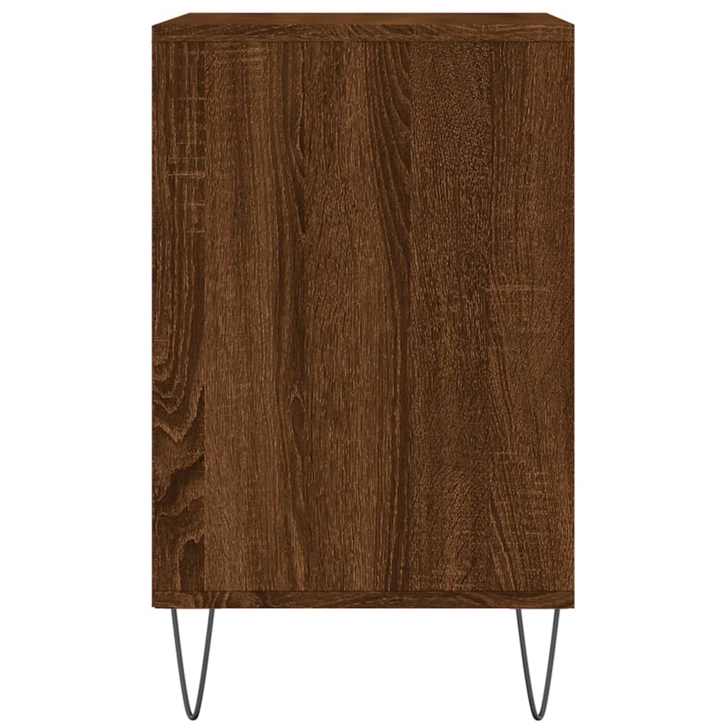 Étagère à chaussures aspect chêne marron 102x36x60 cm en bois