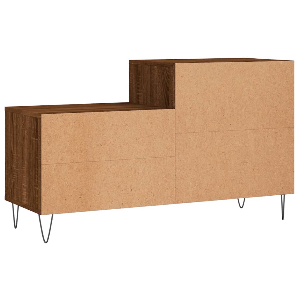 Étagère à chaussures aspect chêne marron 102x36x60 cm en bois