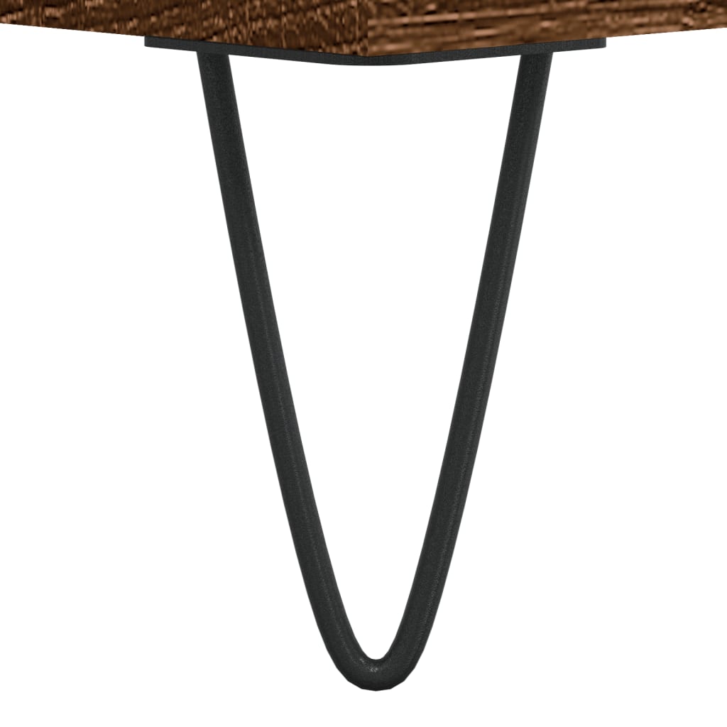Étagère à chaussures aspect chêne marron 102x36x60 cm en bois