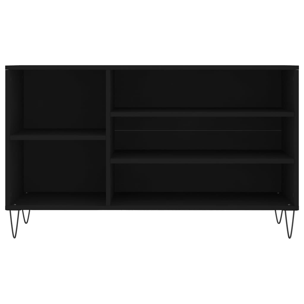 Étagère à chaussures noir 102x36x60 cm en bois
