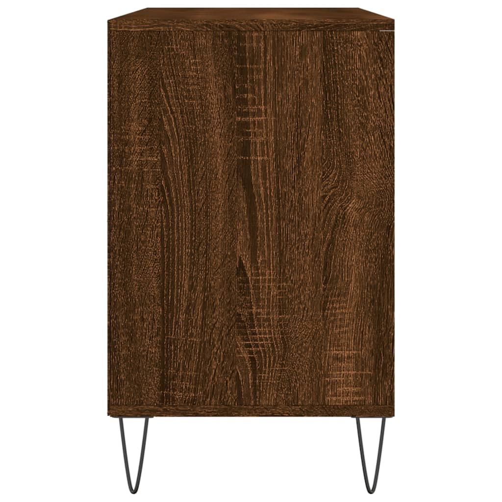 Étagère à chaussures aspect chêne marron 102x36x60 cm en bois