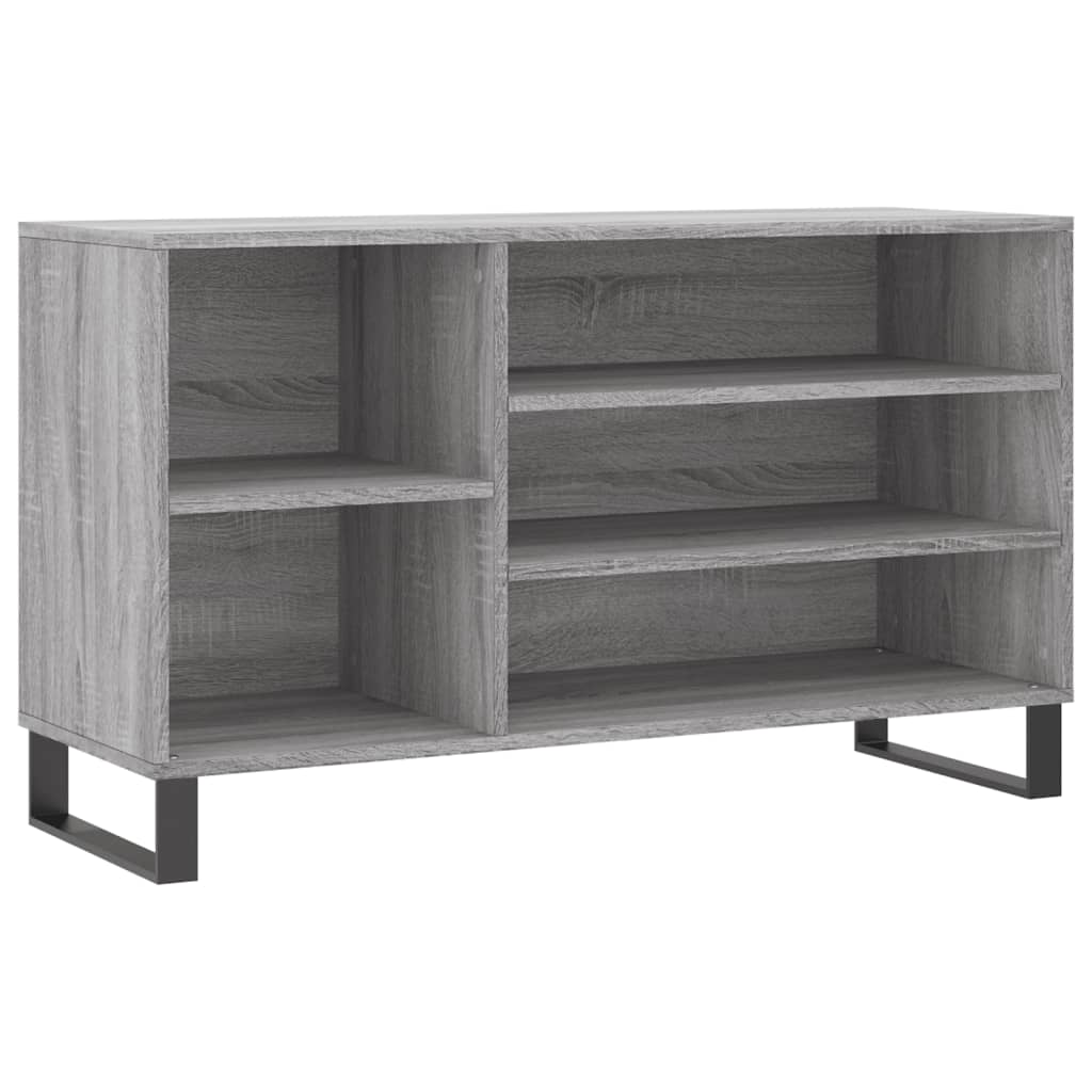 Étagère à chaussures gris Sonoma 102x36x60 cm en bois