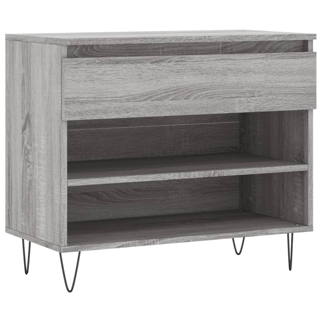 Étagère à chaussures gris Sonoma 70x36x60 cm en bois