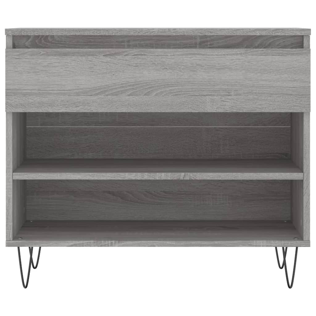 Étagère à chaussures gris Sonoma 70x36x60 cm en bois