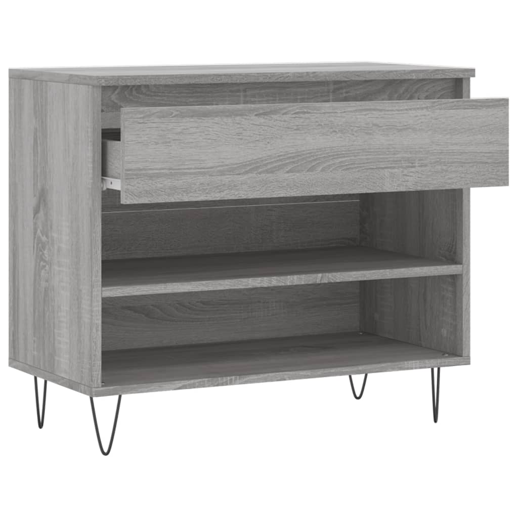 Étagère à chaussures gris Sonoma 70x36x60 cm en bois