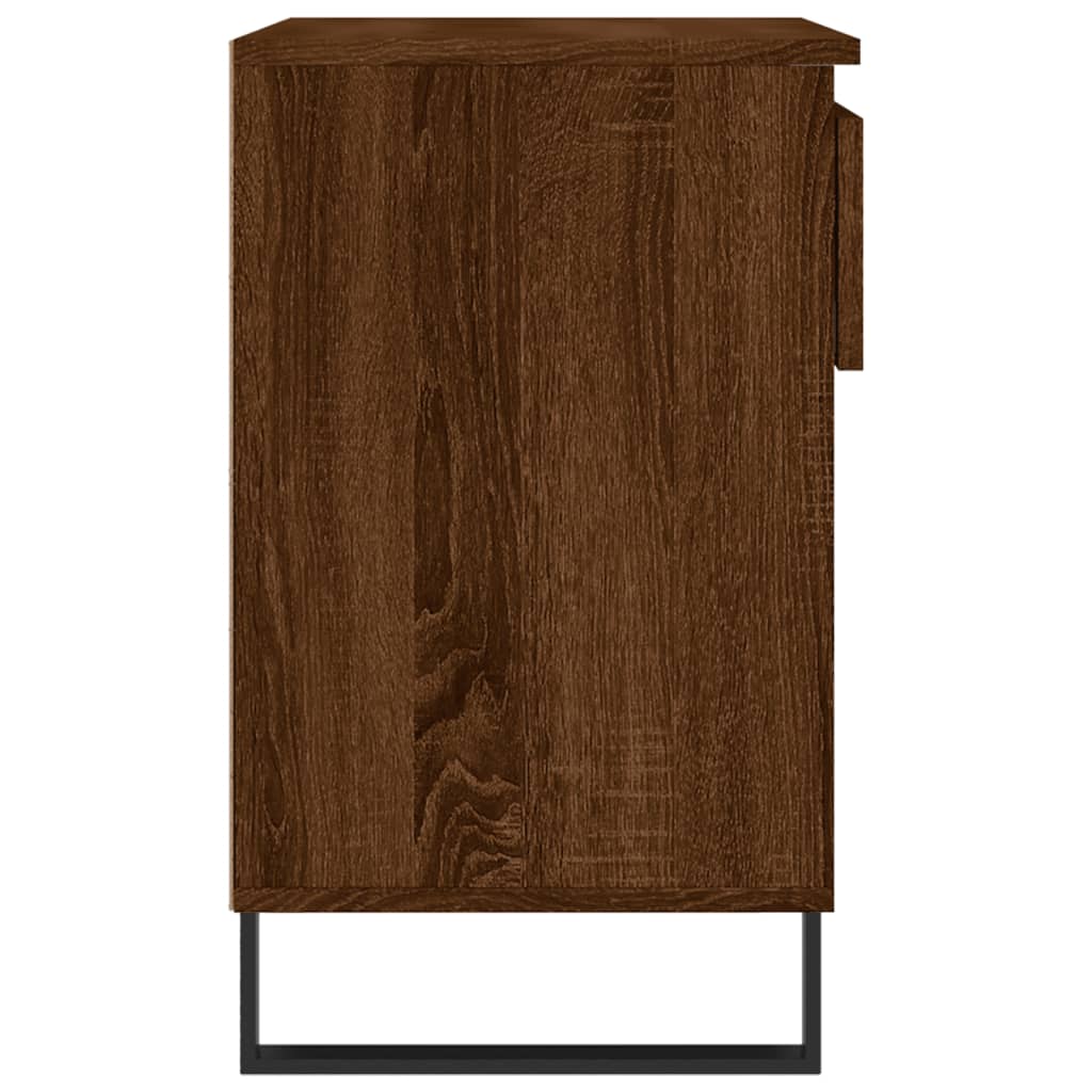 Étagère à chaussures aspect chêne marron 70x36x60 cm en bois