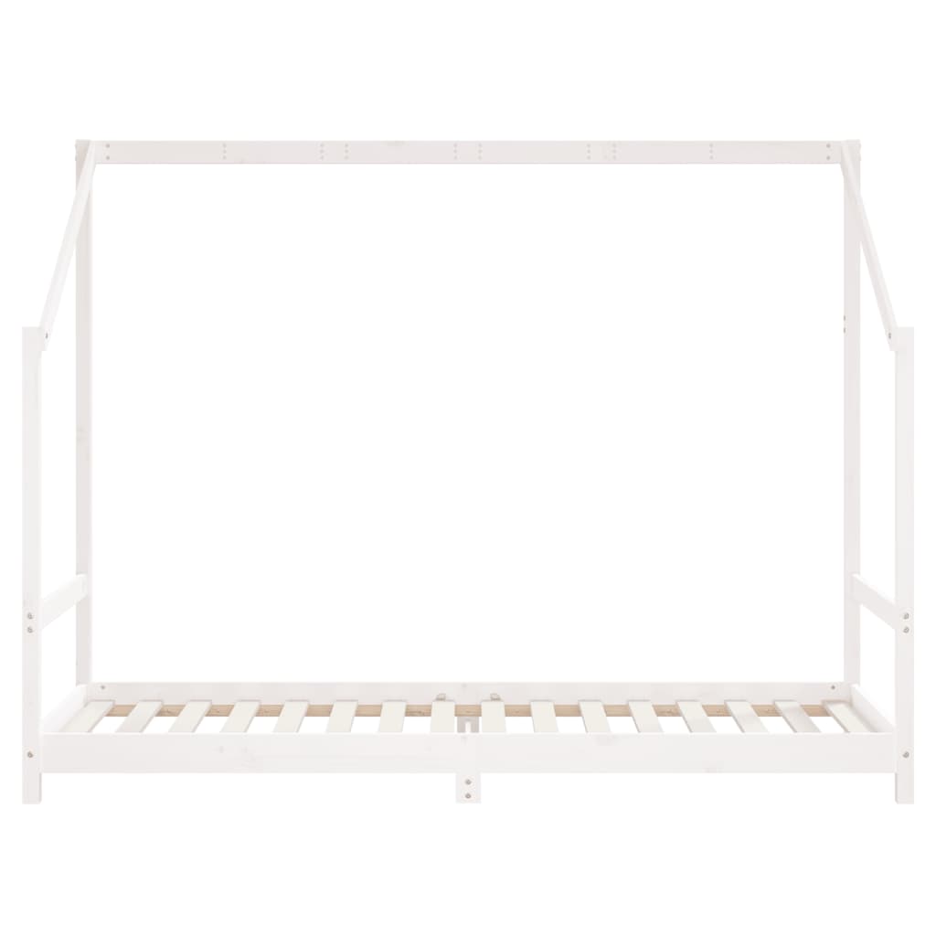 Children's bed white 80x200 cm solid pine wood