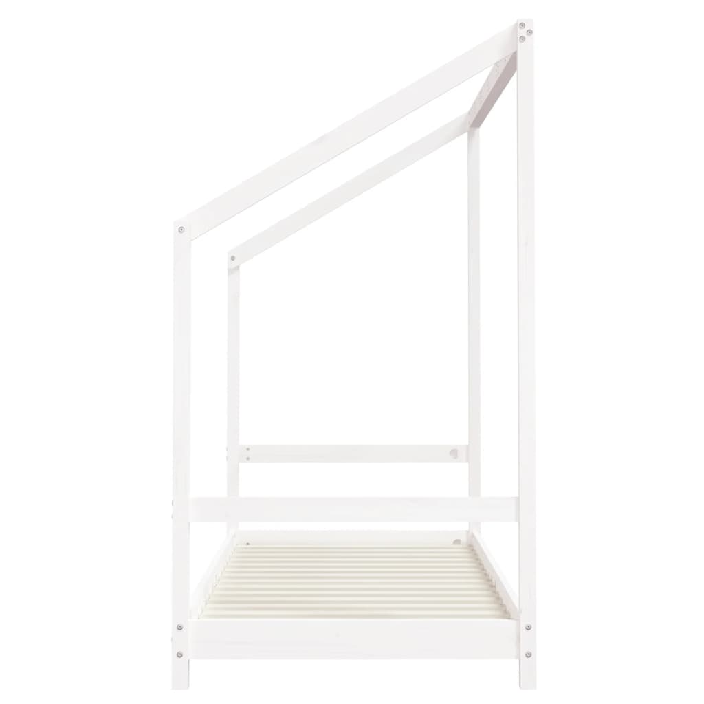 Children's bed white 80x200 cm solid pine wood