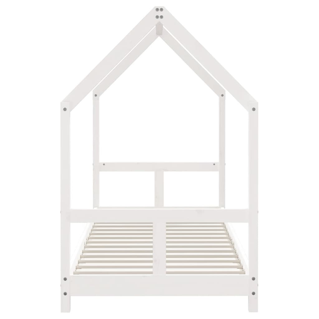 Children's bed white 80x200 cm solid pine wood
