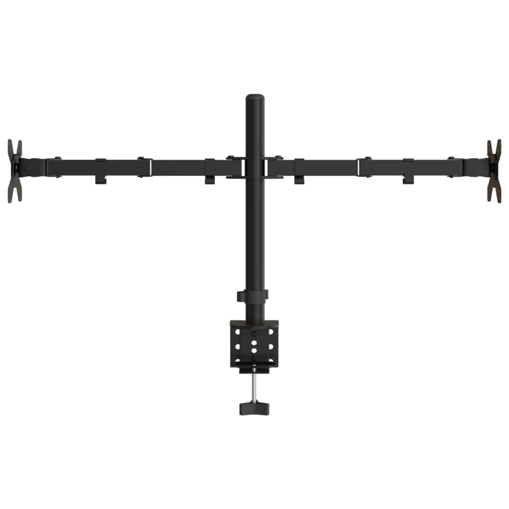 Table mount for 2 monitors black steel VESA 75/100 mm