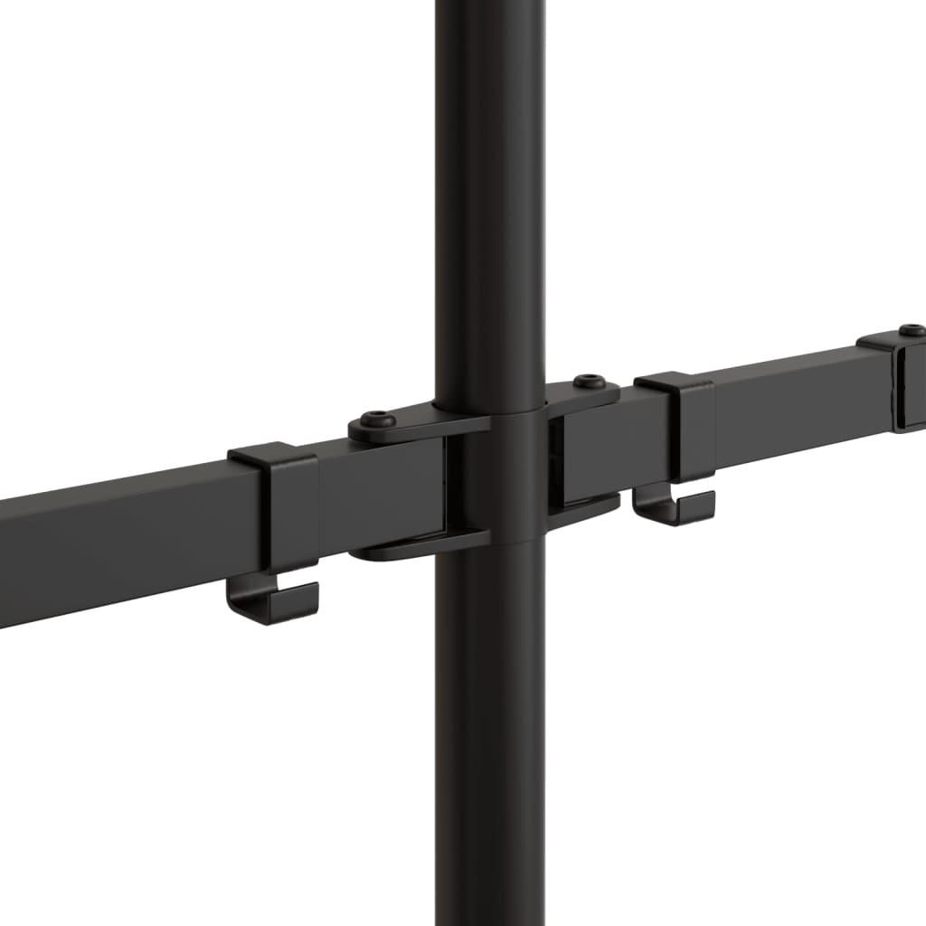 Table mount for 2 monitors black steel VESA 75/100 mm