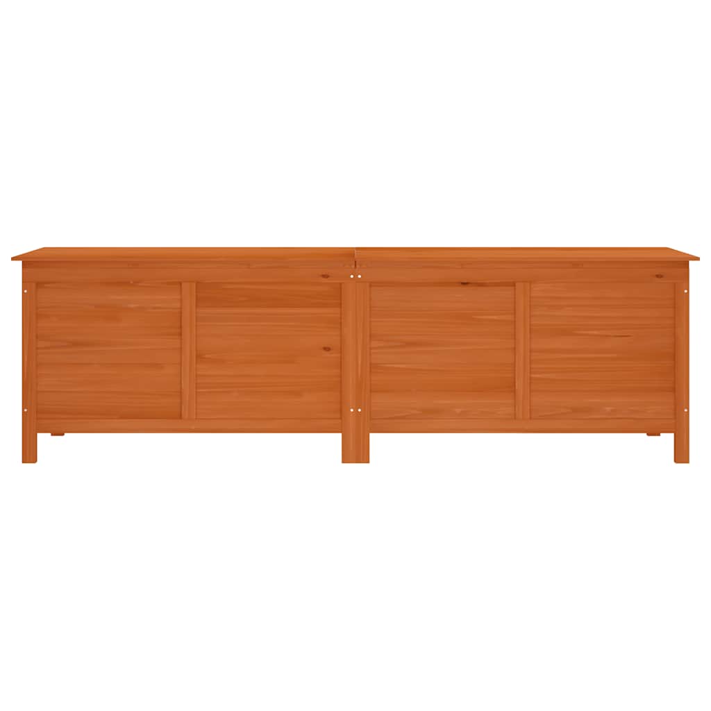 Garden chest brown 198.5x50x56.5 cm solid fir wood