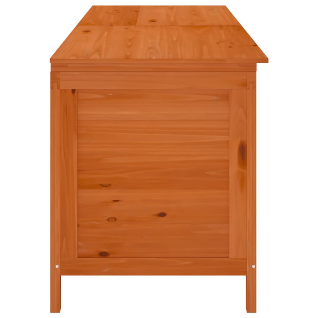 Garden chest brown 198.5x50x56.5 cm solid fir wood