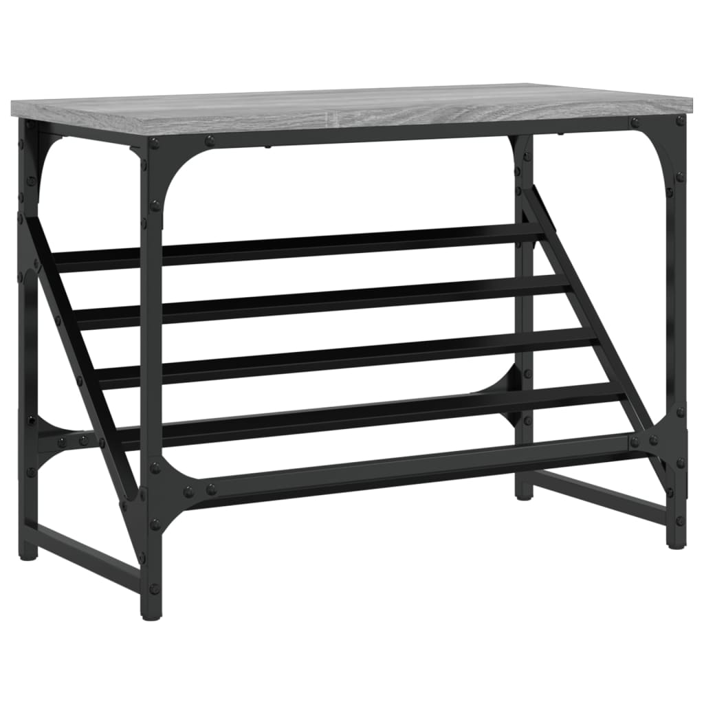 Étagère à chaussures gris Sonoma 60x30x45 cm en bois
