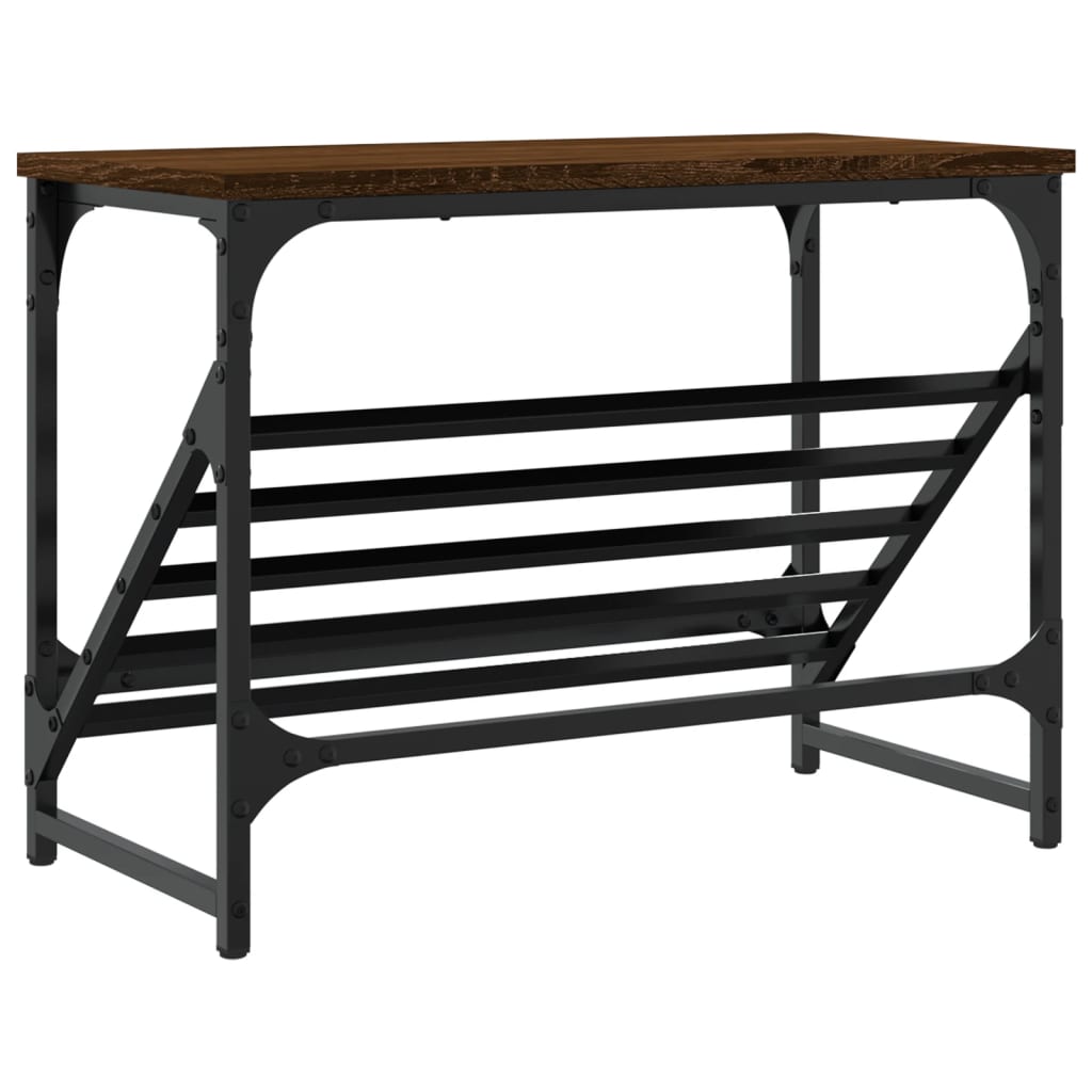 Shoe rack brown oak look 60x30x45 cm made of wood