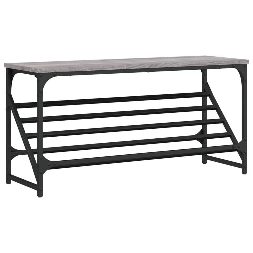 Étagère à chaussures gris Sonoma 90x30x45 cm en bois