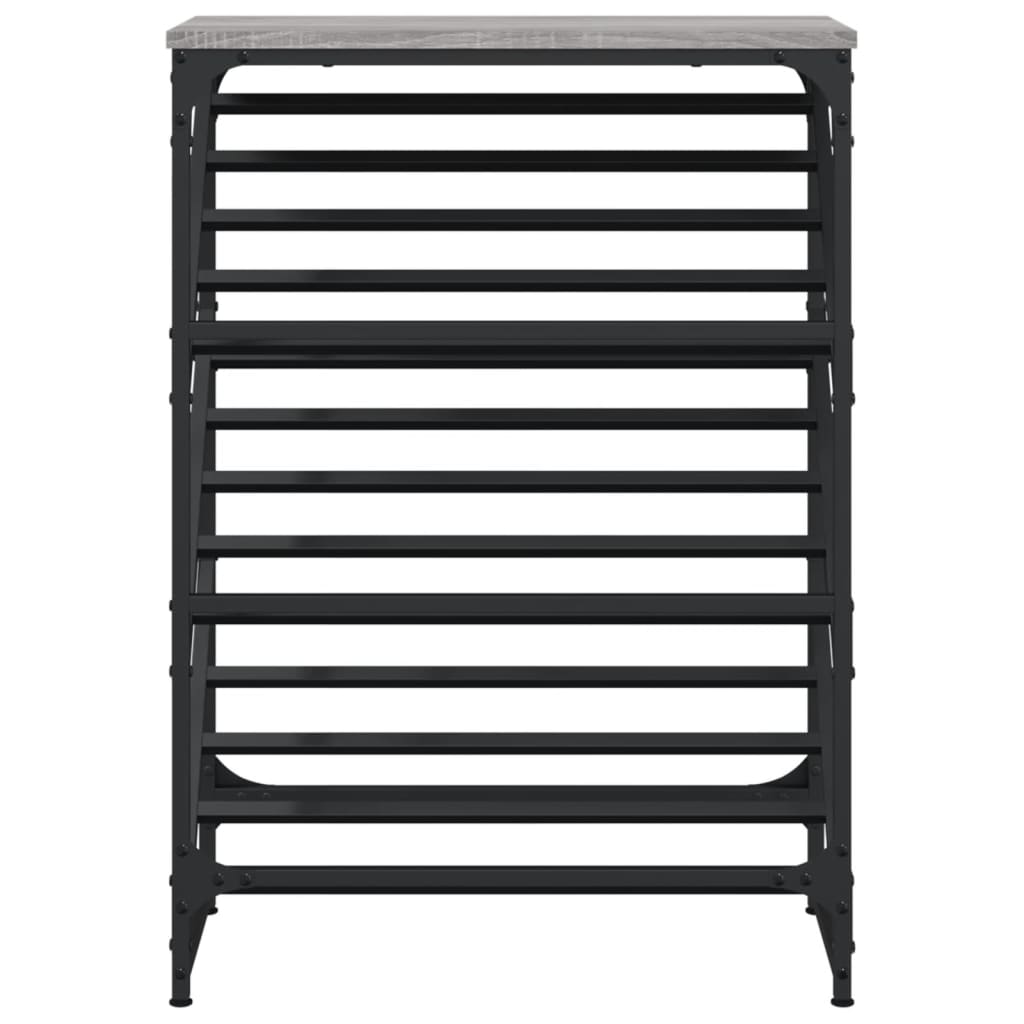 Étagère à chaussures gris Sonoma 60x30x85 cm en bois