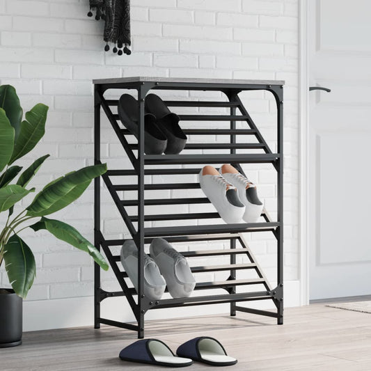 Shoe rack gray Sonoma 60x30x85 cm made of wood